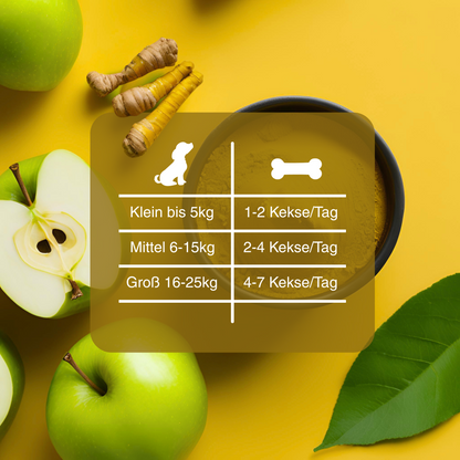 Golden Paws - Hundekekse mit Kurkuma und Apfel